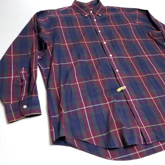 Chaps Ralph Lauren VTG XL plaid button front - Picture 2 of 8